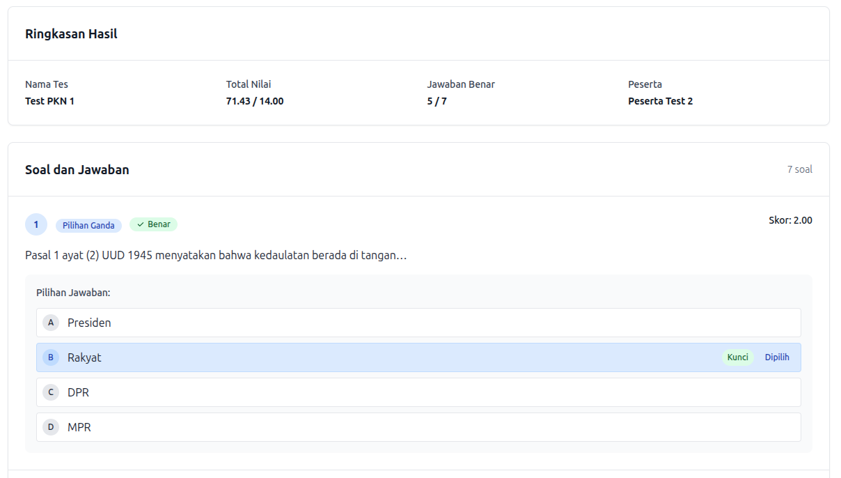 Screenshot detail jawaban